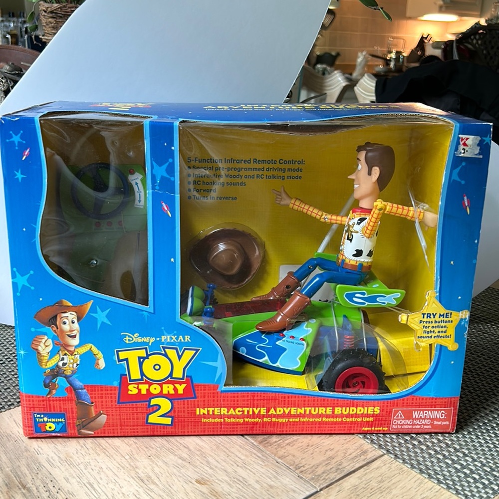 Vintage NEW! Toy Story 2 Interactive Adventure Buddies RC Buggy & Remote